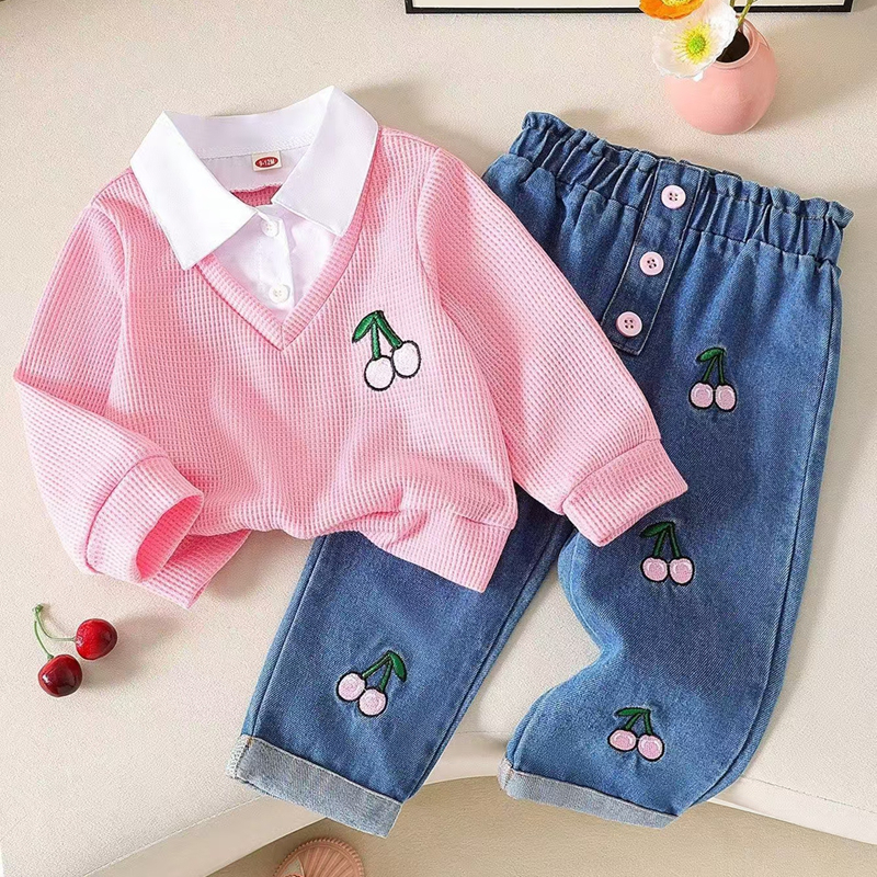 Jeans Year Old Girl Outfits Girls Elastic Waist Fashion Jeans 3-4