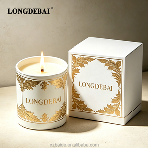 Venta al por Mayor de Recipientes Redondos de Vidrio Ámbar para Velas de 4oz, 10oz, 12oz, 14oz y 8oz, Frascos de Vidrio Vacíos para Velas con Tapa - Product Image 3