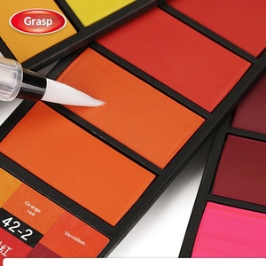 Mini ensemble de pigments d'<span class=keywords><strong>aquarelle</strong></span> portables - <span class=keywords><strong>Aquarelle</strong></span> solide en forme d'éventail pour le gribouillage des enfants, petite taille mais grande capacité - Product Image 4