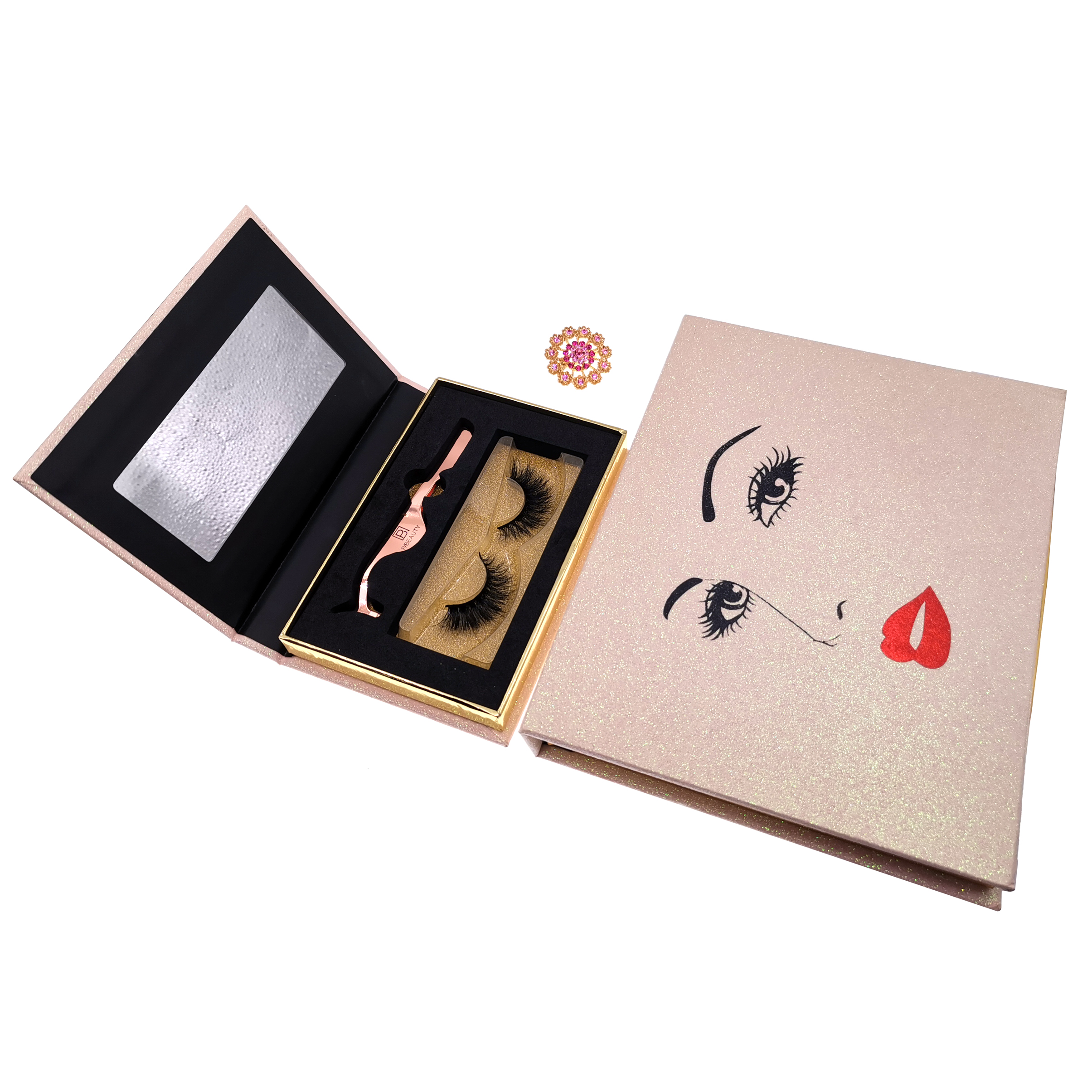lasheswholesale vendor eyelash packaging New Popular Eye Lashes Book 3D Mink Eyelashes Packaging Box
