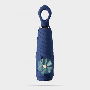 Paraguas de Sol y Lluvia Plegable Manual de Tres Secciones con Logotipo Personalizado, Color Frutal, 190T Pongee, Diseño Hueco de Durazno, Tipo Vino - Product Image 3