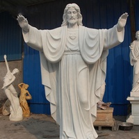 Statue en marbre bénédiction de Jésus à vendre Statue de Jésus en marbre avec sculpture à la main Sculpture en fibre de verre
