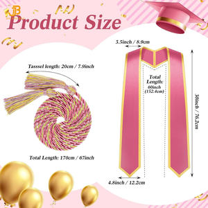 Ensemble de toge, toque, étole et <span class=keywords><strong>cordon</strong></span> d'honneur mat pour adultes, personnalisable en couleur et logo, pour la remise des diplômes (lycée et université), vente en gros 2025 - Product Image 5