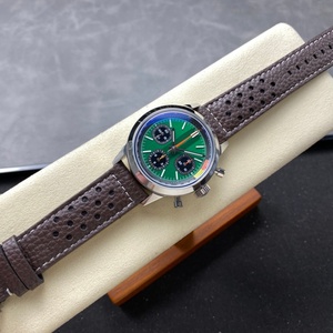 Luxury Men <b>Automatic</b> Mechanical Watch Designer Style Stainless Steel Green Dial <b>Chronograph</b> Sport Wristwatch OEM Custom Logo - Product Image 2