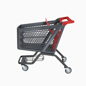 Chariot de supermarché de 180 <span class=keywords><strong>litres</strong></span> avec panier en plastique avec logo - Product Image 2