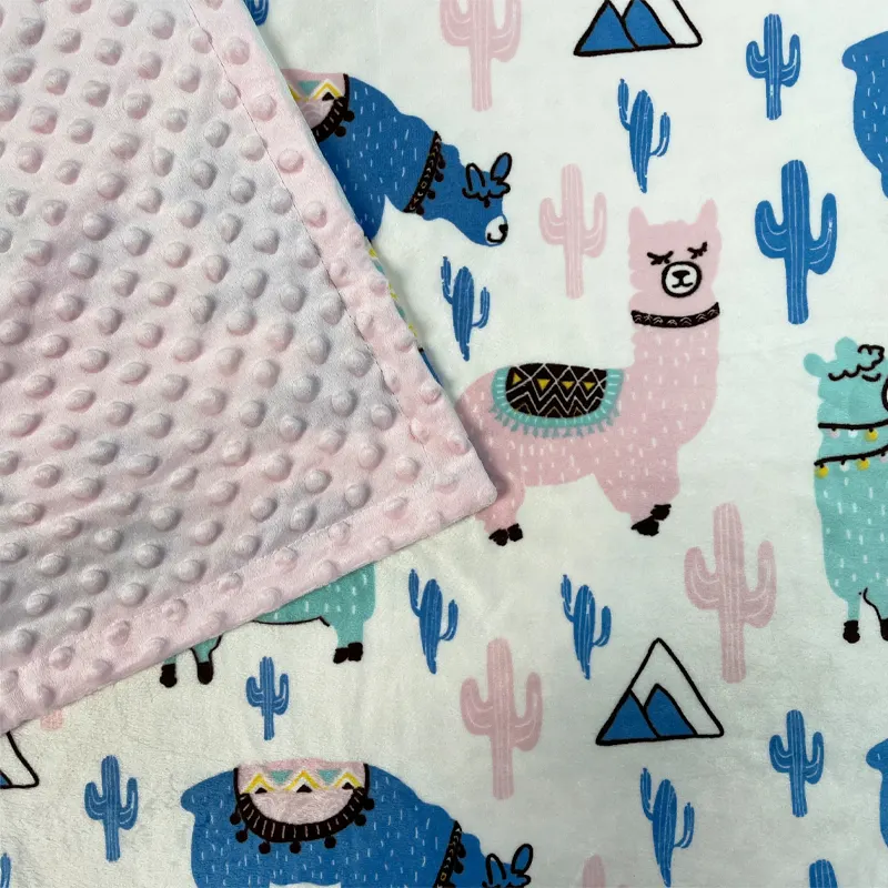 Customized Printing Baby Blanket Summer Baby Sleeping Blanket Coral Plush Fleece minky Blanket For Baby