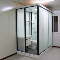 Modules de salle de bain modulaires sans cadre, carrés, de luxe, avec douche intégrée, salle de bain préfabriquée pour hôtel et appartement