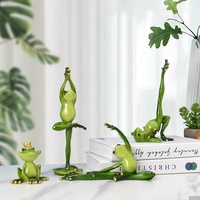 Figurine de grenouille en résine de style américain, sculpture animale, ornement décoratif pour la maison, meuble TV, entrée, cadeau