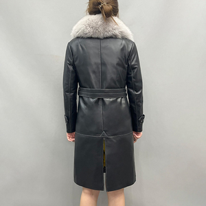 <span class=keywords><strong>Cappotto</strong></span> Lungo <span class=keywords><strong>in</strong></span> Vera Pelle di Lusso per Donna <span class=keywords><strong>con</strong></span> Collo <span class=keywords><strong>in</strong></span> Vera <span class=keywords><strong>Pelliccia</strong></span> di Volpe, Caldo <span class=keywords><strong>Cappotto</strong></span> Invernale Imbottito <span class=keywords><strong>in</strong></span> Piuma <span class=keywords><strong>con</strong></span> <span class=keywords><strong>Pelliccia</strong></span> Staccabile - Product Image 3