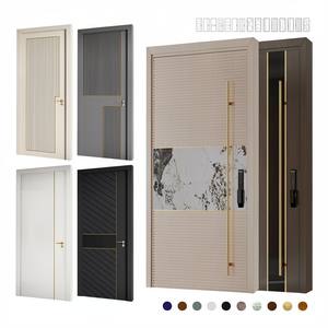 Puerta Pivotante Inteligente de Lujo para Exteriores, Fabricada en China, para la Seguridad del Hogar, Puertas de Madera Elegantes para Entrada de Villa, Puertas Principales Modernas - Product Image 2