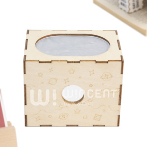 Planétarium <span class=keywords><strong>Montessori</strong></span> artisanal en bois, projecteur d'étoiles, puzzle 3D, théâtre d'ombres, modèle d'apprentissage astronomique, fournisseur OEM ODM personnalisé - Product Image 2