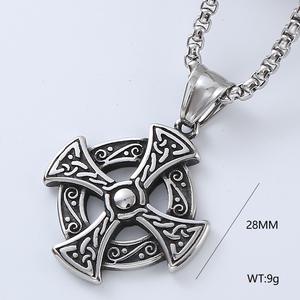 เทรนด์วินเทจผู้ชายสแตนเลสสไตล์พังก์ต้นไม้แห่งชีวิตข้ามฮิปฮอปสร้อยคอจี้โซ่ยาว - Product Image 6