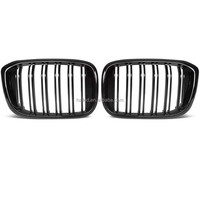 Nouveau gril de maille de ligne unique de calandre de rein avant d'ABS noir brillant pour X4 G02 X3 G01 G08 2018-2021