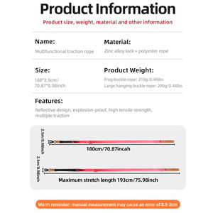 Correa Elástica de Nailon para Perro, Correa Táctica Acolchada con Clip de Bloqueo Automático, Doble Asa, Reflectante, para Entrenamiento y Paseo - Product Image 5