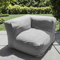 Sofá Modular Moderno para Exteriores con Espuma Viscoelástica, Sillón de Jardín Impermeable, Diseño de Puff, Tela Ecológica, Color Personalizado, Elegante