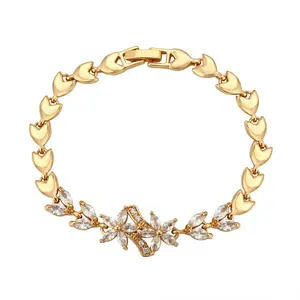 Brace-482 Xuping Jewelry Elegant, Fashion and Delicacy Crystal Flower 18K Gold Brace-482 simple and versatile lady bracelet
