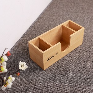Wooden Pen Holder Cosmetic Storage Box Simple <b>Large</b> Capacity Stationery Makeup Brush Organizer For Office <b>Desk</b> Students - Product Image 3