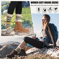 Nouvelles chaussettes mi-mollet en laine de lapin pour femme, style japonais rétro artistique, rayées et colorées, collection automne/hiver