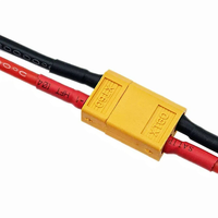 Câble d'alimentation pour modèle réduit d'avion et drone, conducteur en cuivre 12AWG 14AWG, rouge et noir, gaine PVC, connecteur XT60 mâle-femelle