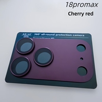 Film protecteur d'objectif de caméra intégré en métal mat, anti-reflet, couverture complète pour iPhone 18 Pro Max / 18 Pro