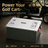 Batterie LiFePO4 semi-solide JREPower à décharge profonde 72V/48V/36V 105AH-300AH pour voiturettes de golf électriques, 6000 cycles, chargeur rapide