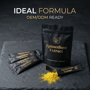 OEM ODM 98% Icariin Extracto de Epimedium en Polvo Horny Goat Weed CAS 489-32-7 Óxido Nítrico Icaritin Grado Alimenticio Bajo MOQ Marca Privada - Product Image 4