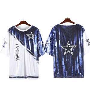 12 colori Dallas cowboy blu vestito di paillettes calcio maglia cowboy vestito paillettes per le donne - Product Image 6