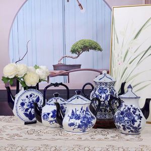 Blu e bianco antico vaso di mezzo fiore per appendere la parete ceramica decorazioni per la casa bastone sul <span class=keywords><strong>muro</strong></span> vaso di fiori - Product Image 2
