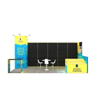 Conception en aluminium de stand d'exposition de foire d'exposition portative d'affichage de mur de lamelle de PVC 10x20