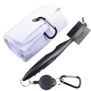 Kit de nettoyage de club de <span class=keywords><strong>golf</strong></span> de luxe de qualité supérieure Combo brosse et serviette en fer portable pour accessoires de sport pour clubs - Product Image 5