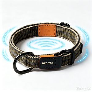 Collier tissé réglable pour animaux de compagnie avec puce NFC, boucle de collier, sangle de cou pour chiens de petite, moyenne et grande taille - Product Image 5