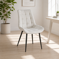 Fauteuil rembourré en métal noir durable avec revêtement beige ou tissu personnalisé pour restaurant