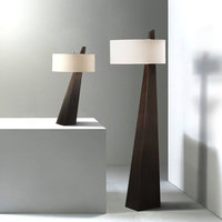 Lampe de table en bois rétro avec abat-jour en forme de tambour, lampe de chevet LED pour salon, chambre à coucher, hôtel