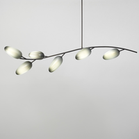 Lustre moderne italien en forme de branche, luminaire suspendu créatif en verre en forme de bourgeon, LED pour îlot de cuisine, salle à manger, décoration de villa