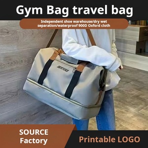 Công suất lớn không thấm nước vải thô túi cho phòng tập thể dục, du lịch & thể thao, xe đẩy tay áo, ướt & khô tách, biểu tượng tùy chỉnh thiết kế - Product Image 2