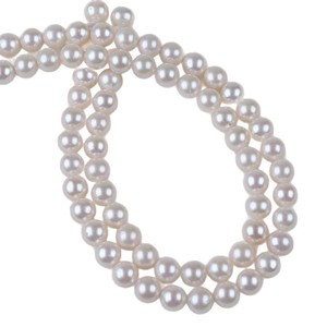 Promotion Zhuji Perles d'eau douce naturelles 8-9mm, chaîne de perles faites à la main, accessoires de bijoux DIY, couleur blanche, modèle Wenchi 30578 - Product Image 5