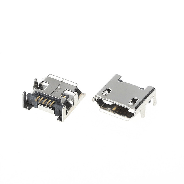 USB-M-RS11A Micro USB 2.0 Type B 5 Pin SMT Female Receptacle SMD Surface Mount Micro USB Charging Socket Connector