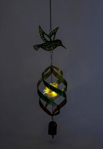 <span class=keywords><strong>Tourne</strong></span>-<span class=keywords><strong>vent</strong></span> solaire en forme de colibri, luminaire solaire suspendu pour <span class=keywords><strong>jardin</strong></span>, carillon éolien en métal, art en fer, décoration extérieure pour la maison et la cour - Product Image 4