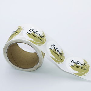 Etiquette avec logo <span class=keywords><strong>personnalisé</strong></span> Impression adhésive <span class=keywords><strong>Papier</strong></span> vinyle imperméable Autocollants ronds de remerciement Etiquettes d'emballage en rouleau Autocollants personnalisés - Product Image 2