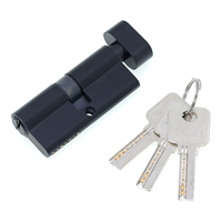 Haute qualité sécurité Anti perceuse Anti Snap Euro cylindre de serrure de porte simple/Double 2 clés laiton nickelé 45mm 100mm