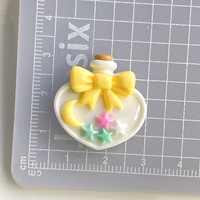 Meilleure étoile noeud papillon résine bricolage crème colle épingles à cheveux étuis de téléphone portable chaussures breloques Kawaii résine artisanat pour la décoration