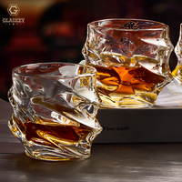 Verres à Whisky Onde Épaissie 300ml 350ml, Verre en Cristal Transparent, Verre à Shot pour Bar KTV, Tasse à Bière Personnalisée pour Maison