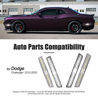 Lampu Penanda Samping Mobil Bentuk X Depan Belakang untuk Dodge Charger 2015-2021 Lampu Parkir Fender LED Putih 4 Pcs Lengkap