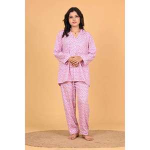 Cotton Floral Printed Nightwear Pajama Set for Women Soft Lightweight Comfortable Sleepwear Ladies Casual Homewear Two Piece Set - Product Image 5