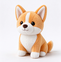 Ensemble de jouets en peluche animaux mignons, lapin, renard, panda, corgi, ours, koala en peluche personnalisés, en coton PP doux, vente en gros