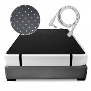 Feuille de mise à la terre antistatique 198*137cm/78*53.9 pouces avec trou respirant et cordon de mise à la terre de 15 pieds pour détendre le corps et soulager le <span class=keywords><strong>Stress</strong></span> - Product Image 1