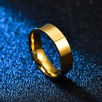 Bagues de mariage classiques en acier inoxydable plaqué or rose de 8 mm, certifiées, pour homme et femme, bagues de fiançailles tendance