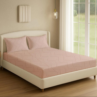 Parure de lit 4 pièces de luxe personnalisée en coton 100% écologique, imperméable, pliée, à motifs floraux, rayures et personnages de dessins animés, 400 fils/cm², vente en gros