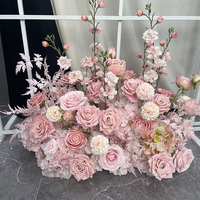 Nouvel Arrangement de fleurs roses colorées pour mariage, chemin de Table, fleur, Offre Spéciale