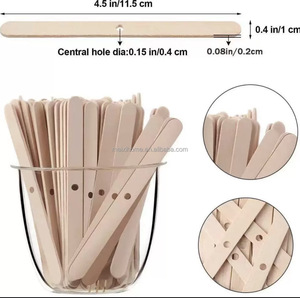 Supports de mèches de bougies en bois naturel de qualité supérieure - Idéaux pour la fabrication artisanale de bougies et la production commerciale - Product Image 2